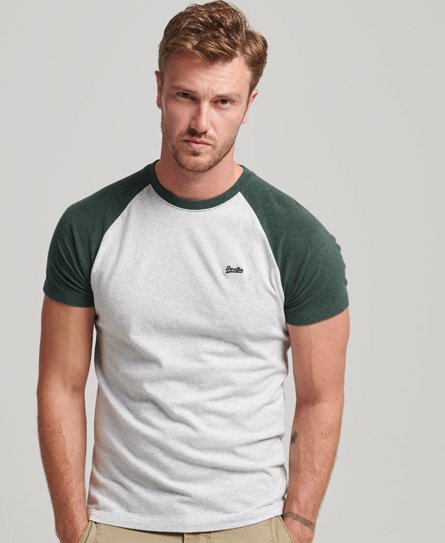 Essential Baseball-T-skjorte i økologisk bomull med logo
