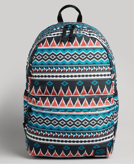 superdry women's montana rucksack mit vintage-print marineblau - größe: 1größe