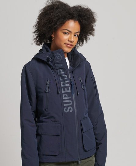 Superdry Women’s Hooded Ultimate SD-Windcheater Jacket Navy / Nordic Chrome Navy/Navy - Size: 8