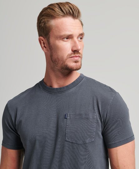 Workwear Vintage-T-Shirt mit Tasche aus Bio-Baumwolle