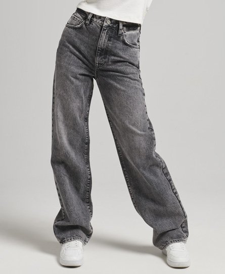 Jeans aus Bio-Baumwolle mit weitem Beinschnitt
