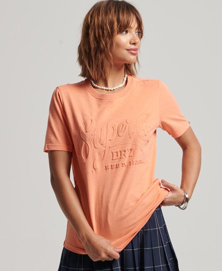 Script Style Embossed T-Shirt