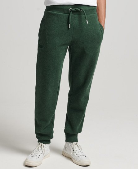 Superdry Men’s Organic Cotton Vintage Logo Embroidered Joggers Green / Campus Green Marl - Size: Xxl