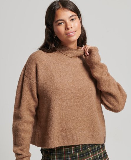 Sweter Vintage Essential z wysokim kołnierzem