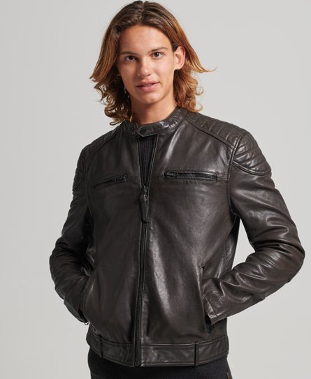 Leather Moto Racer Jacket