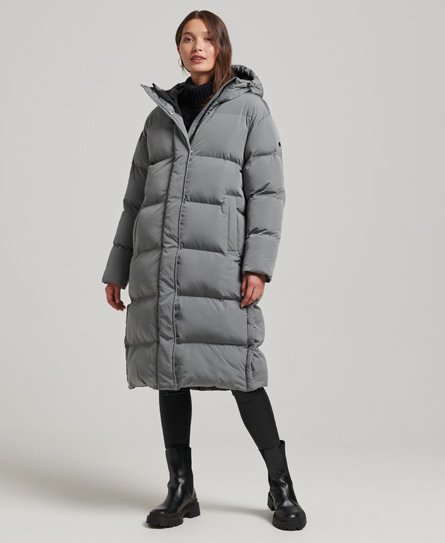 Grey longline sales puffer jacket