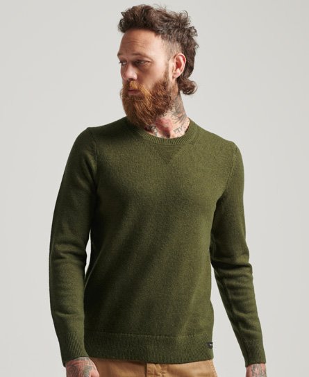Sweter z okrągłym dekoltem Vintage z wełny jagnięcej 