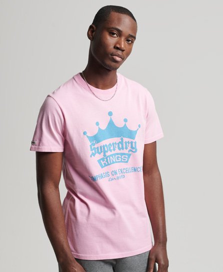 Superdry Men’s Limited Edition Vintage 04 Rework Classic T-Shirt Pink / Imperial Pink - Size: XL