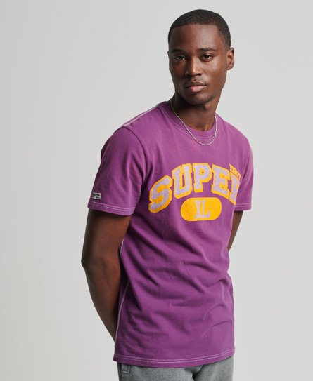 Superdry Men’s Limited Edition Vintage 05 Rework Classic T-Shirt Purple / Tom Plum - Size: S