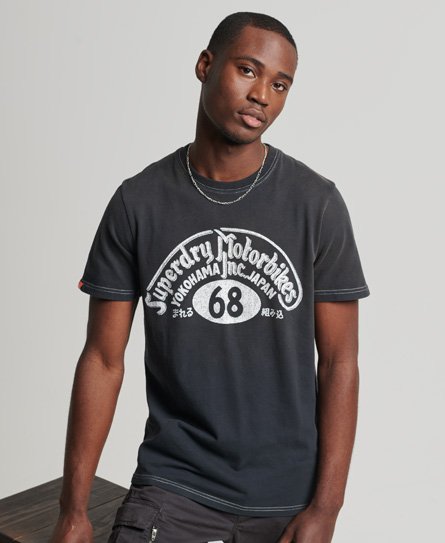 Superdry Men’s Limited Edition Vintage 07 Rework Classic T-Shirt Black / Vintage Black/Grey Haze - Size: Xxl