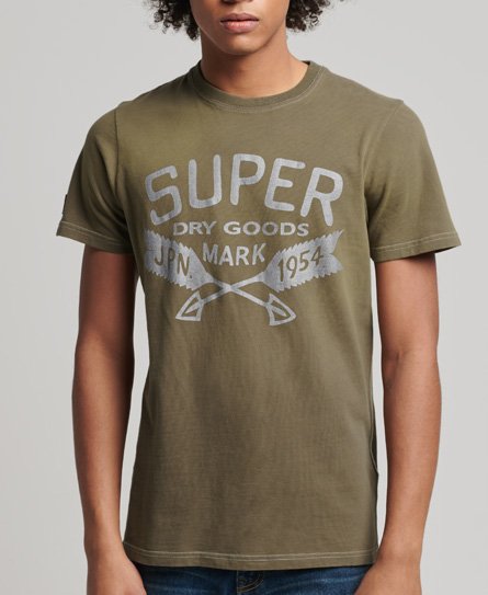 Superdry Men’s Limited Edition Vintage 07 Rework Classic T-Shirt Dark Grey / Dark Grey/Metalic Silver - Size: S