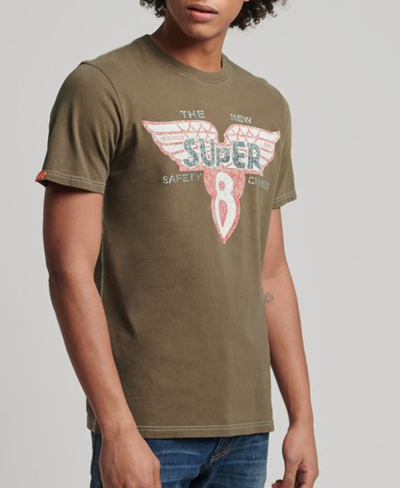 Superdry Men’s Limited Edition Vintage 07 Rework Classic T-Shirt Dark Grey / Dark Grey/Rebel Red - Size: XL