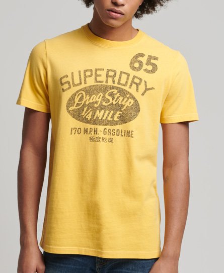 Superdry Men’s Limited Edition Vintage 08 Rework Classic T-Shirt Yellow / Pigment Yellow - Size: Xxl