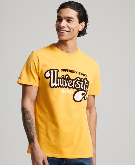 Superdry Men’s Limited Edition Vintage 05 Rework Classic T-Shirt Yellow / New Yellow - Size: L