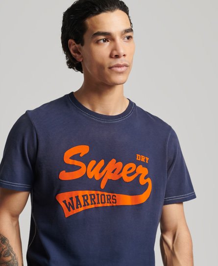 Superdry Men’s Limited Edition Vintage 06 Rework Classic T-Shirt Navy / Dark Navy/Burnt Orange - Size: M
