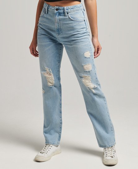 Gerade geschnittene Jeans mit hohem Bund
