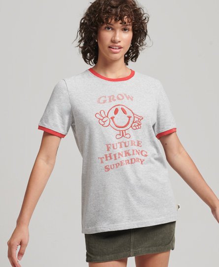 T-shirt z kontrastowymi wykończeniami z materiału z recyklingu