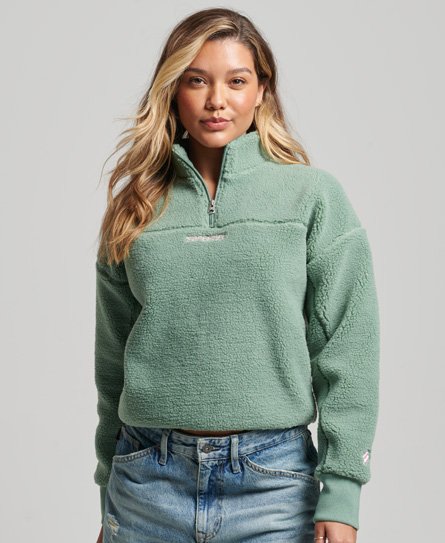 Soft Lined Henley Borg Sweatshirt