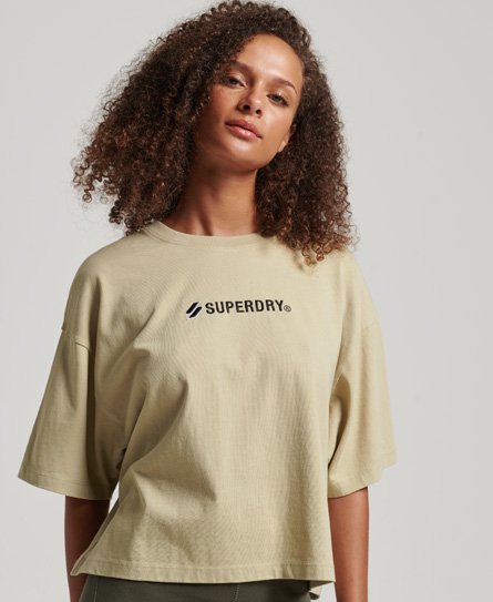 T-shirt oversize o kwadratowym kroju Sport Logo