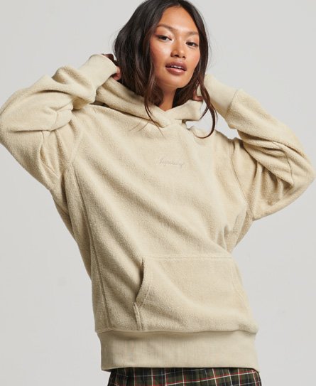 Oversized hoodie van fleece met grafische print