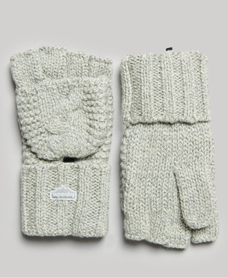 Superdry Women’s Cable Knit Gloves Light Grey / Light Grey Tweed - Size: 1SIZE