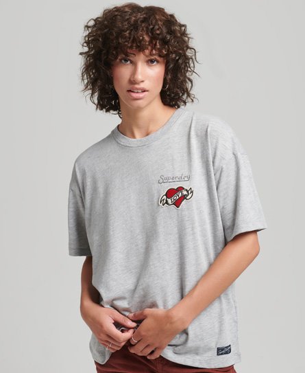 T-shirt ample avec écusson logo esprit années 90