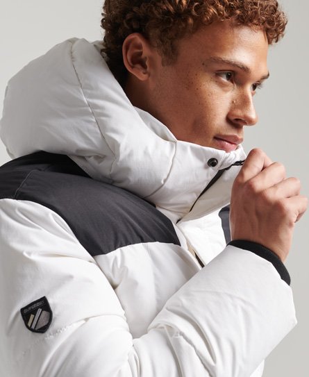 Hooded Box Quilt Puffer Jacket