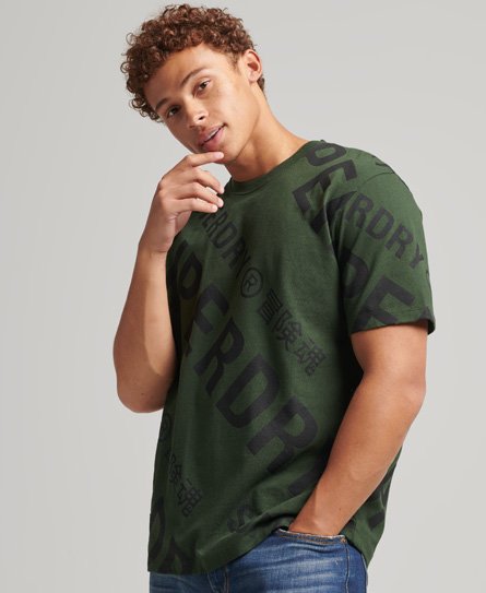 All Over Print Logo Loose T-Shirt