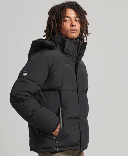 Hooded Box Quilt Puffer Jacket