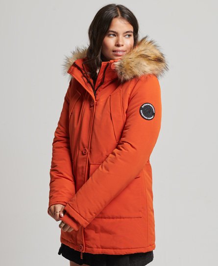 Superdry Women’s Everest Parka Coat Orange / Pureed Pumpkin - Size: 10