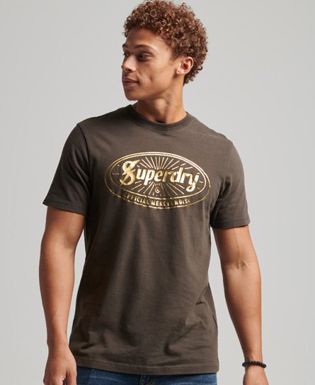 Superdry Men’s Lightning Workwear Logo T-Shirt Black / Vintage Black - Size: S