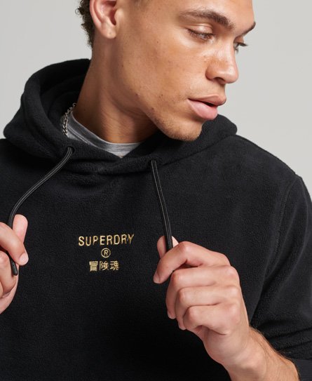 Superdry black and online gold hoodie