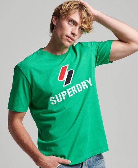 T-shirt à logo superposé en appliqué Code S 