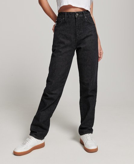 Rechte jeans met hoge taille van biologisch katoen