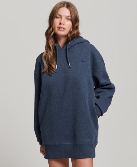 Superdry Women’s Organic Cotton Embroidered Logo Sweat Dress Navy / Vintage Navy Marl - Size: XS/S