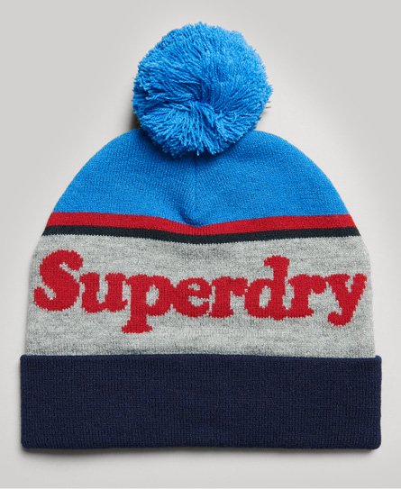Superdry Women’s Essential Logo Beanie Navy / New Royal/Red - Size: 1SIZE