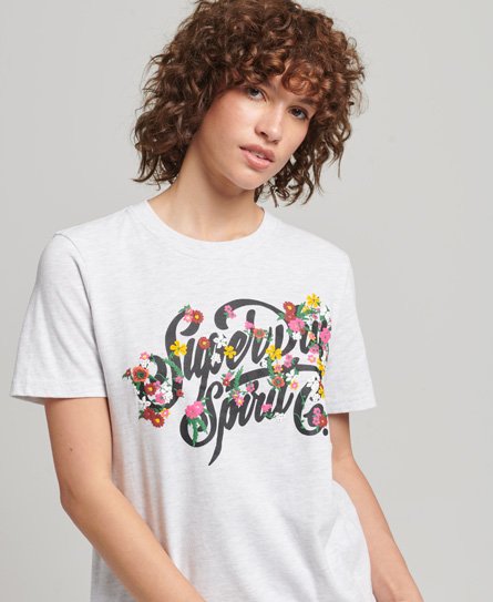 Script Style Floral T-Shirt