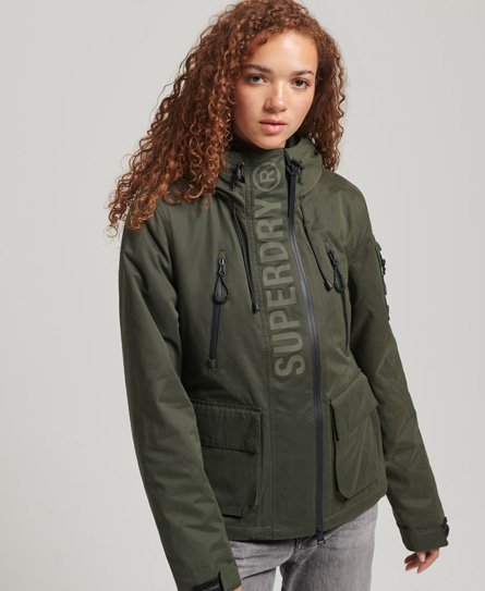 6 Superdry Women Clothing Jackets Outdoor Jackets Womens Ultimate Microfibre SD-Wind Jacket Brown Size 