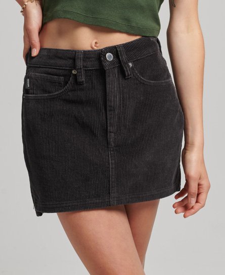 Superdry Women’s Cord Mini Skirt Black / Bison Black - Size: 26