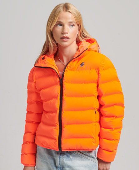 Superdry Women’s All Seasons Padded Jacket Cream / Hyper Fire Coral - Size: 8