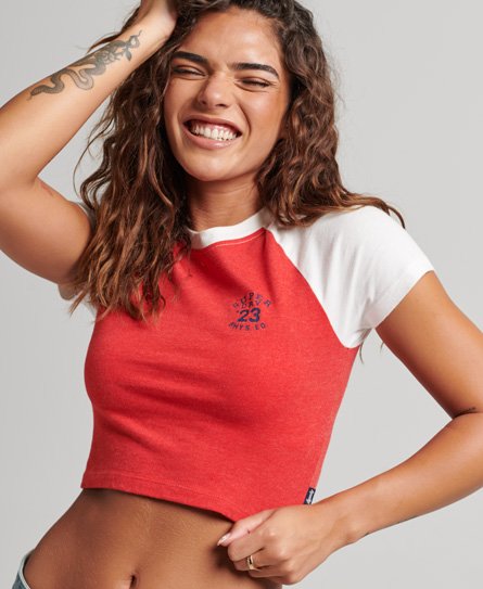 College Graphic Cropped T-shirt