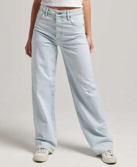 Gerade Jeans aus Bio-Baumwolle mit hohem Bund