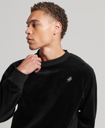 Code S Logo Velour Crew Sweatshirt