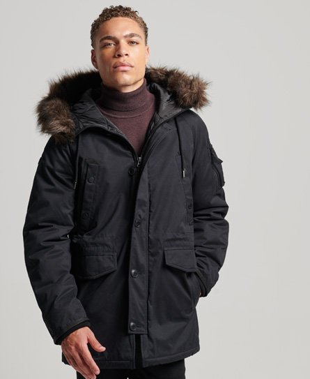 Superdry Hooded Everest Faux Fur Parka - Men's Mens Jackets