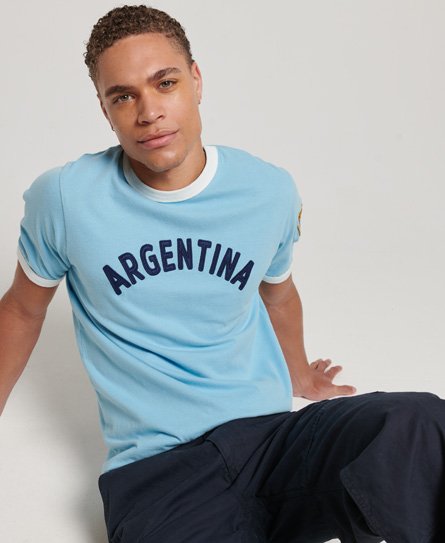 T-shirt d&#39;ispirazione calcistica Ringspun Argentina Matchday