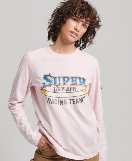 Womens - Boho Graphic Long Sleeve Top in Grey | Superdry