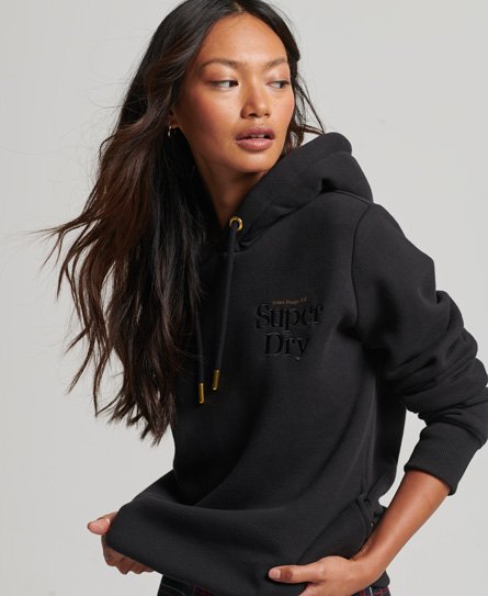 Luxe Embroidered Logo Hoodie