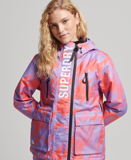 Superdry Women’s Sport Ski Rescue Jacket Purple / Brush Camo Lilac - Size: 16