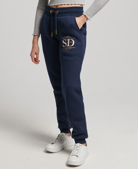 Luxe joggers med broderet logo