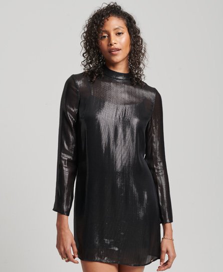 Superdry Women’s Studios Sparkle Dress Black - Size: 14